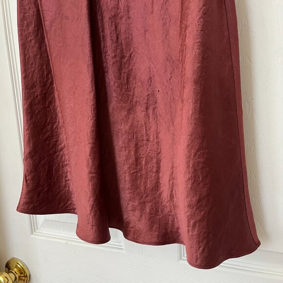 Aritzia Babaton Midi Slip Skirt in Rust / Caramel | Size XS US 2 - Picture 5 of 9